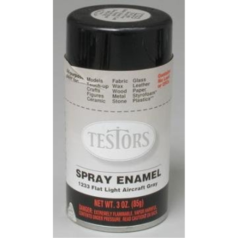 Testor's Flat Light Aircraft Gray Spray Testors Enamel Plastic Model Paint
